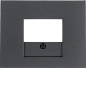 K.1/K.5 230 V USB Şarj Çiftli 3A Priz Mekanizma Kapak Antrasit - Görsel 1