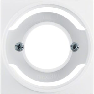 Centre plate for pilot lamp E14  white, glossy  (B - Görsel 1