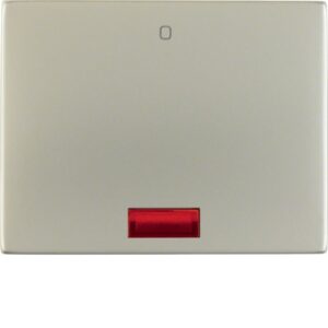 Rocker with red lens and imprint "0"  stainless st - Görsel 1