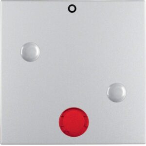 Rocker screw-on with red lens and imprint "0" alu - Görsel 1