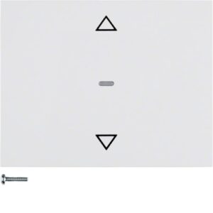 Berker K.1 Blind jal button polar white,glossy - Görsel 1