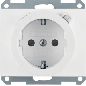 SCHUKO-socket outlet with RCD protection switch  p - Görsel 1