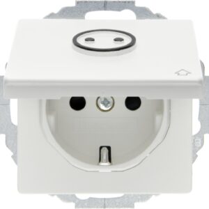 SCHUKO-socket outlet with hinged cover and touchab - Görsel 1