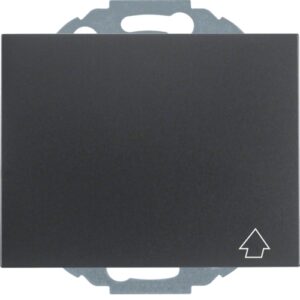 SCHUKO-socket outlet with hinged cover  anthracite - Görsel 1