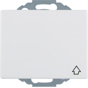 SCHUKO-socket outlet with hinged cover  polar whit - Görsel 1