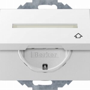 SCHUKO-socket outlet with hinged cover and labelli - Görsel 1