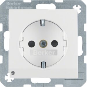 S.1/B.3/B.7 Schuko Oryantasyon Ledli Priz Beyaz Mat - Görsel 1