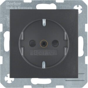 SCHUKO-socket outlet  anthracite, matt  (Berker B. - Görsel 1