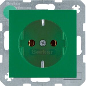 SCHUKO-socket outlet  green, matt  (Berker S.1/B.1 - Görsel 1