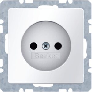 Socket outlet without earth contact  polar white, - Görsel 1