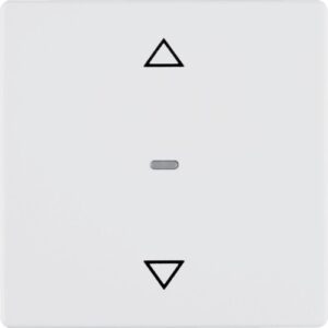 Blind button Berker Q.1/Q.3 polar white, velvety - Görsel 1