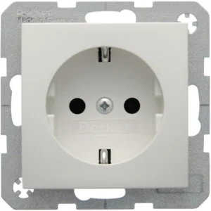 SCHUKO-socket outlet  polar white, matt  (Berker S - Görsel 1