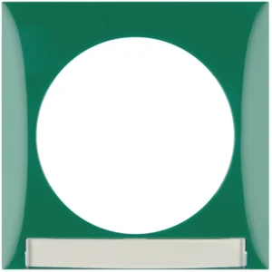 Frame 1gang with labelling field  green, glossy  ( - Görsel 1