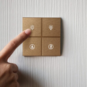 Rosa Metal Brushed-Switch-2F-Bronze-Status-Icon - Görsel 1