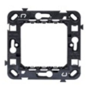 INT.STANDARD SUPPORT 2 GANG WITH SCREWS ANTHRACITE - Görsel 1