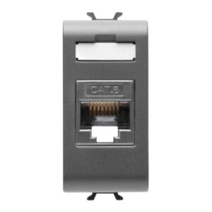 RJ45 SOCKET 4 PAIRS CATEGORY 6 UTP 1M ANTHRACITE - Görsel 1
