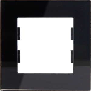 ROSA GLASS FRAME 1 GANG BLACK - Görsel 1