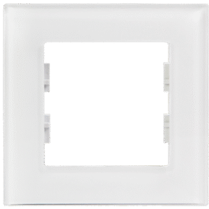 ROSA GLASS FRAME 1GANG WHITE - Görsel 1