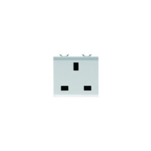 S. OUTLET 2M 2P+E 13A UK PEARL WHITE - Görsel 1