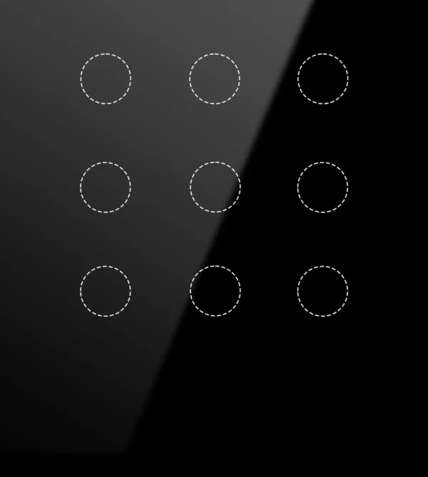 MONA 9 BUTTON SW. BLACK WITH PIR SENSOR (MNB-SS09)