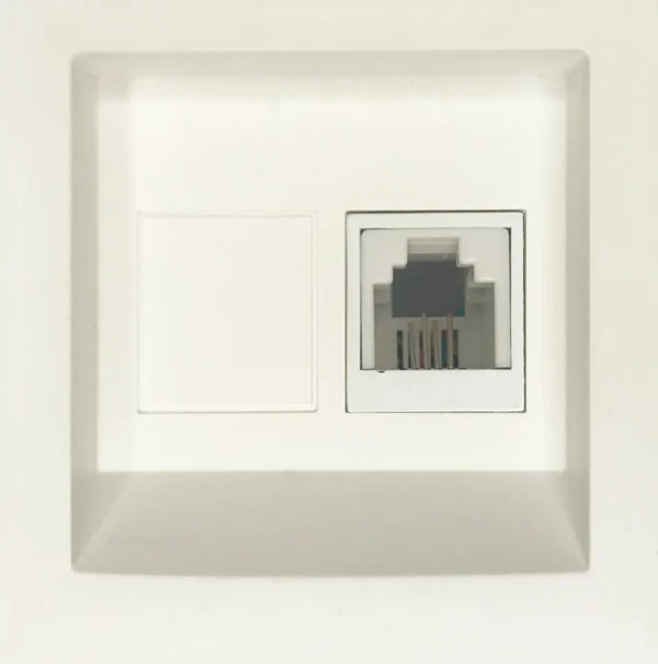 SINGLE RJ11 TELEPHONE PEARL WHITE (INT-C009-02-01)