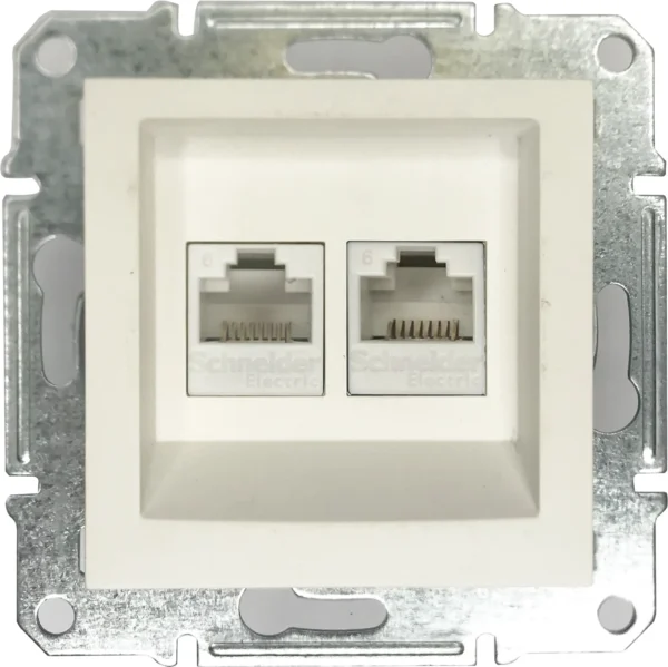 SINGLE RJ45 CAT.6 UTP DATA PEARL WHITE (INT-C010-02-01)